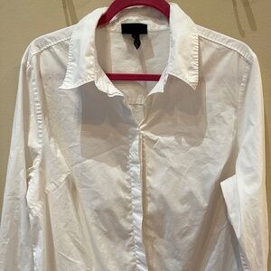 Lane Bryant White Button Down Shirt